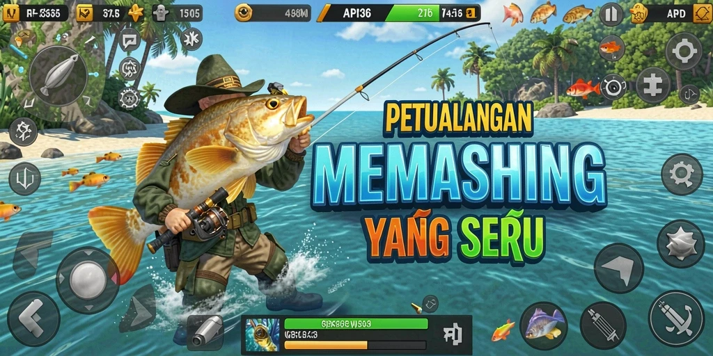 Gameplay memancing yang mendebarkan dan realistis di API36.