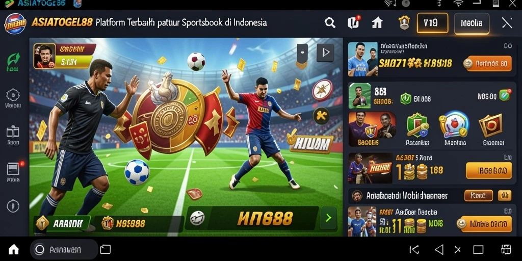 Tampilan interaktif <strong>ASIATOGEL88</strong> saat melakukan taruhan olahraga.