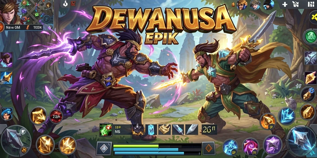 Gameplay seru DEWANUSA dalam dunia MOBA yang kompetitif.
