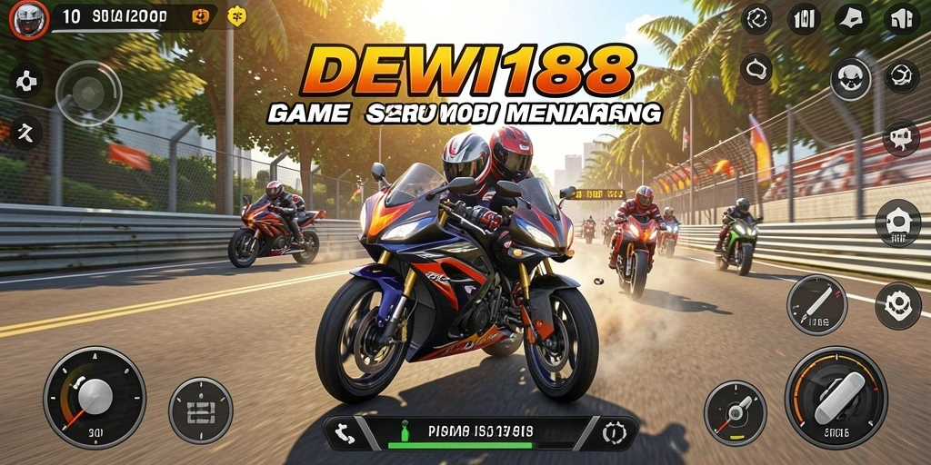 Tampilan seru gameplay balap motor di DEWI188.