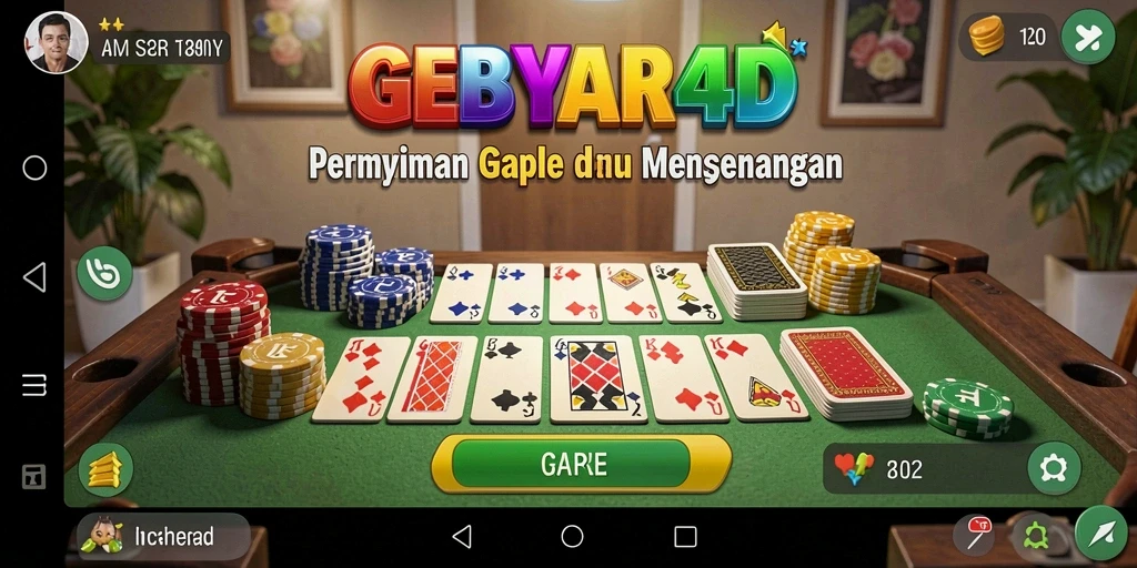 Tampilan menarik dan seru saat bermain Gaple di GEBYAR4D.