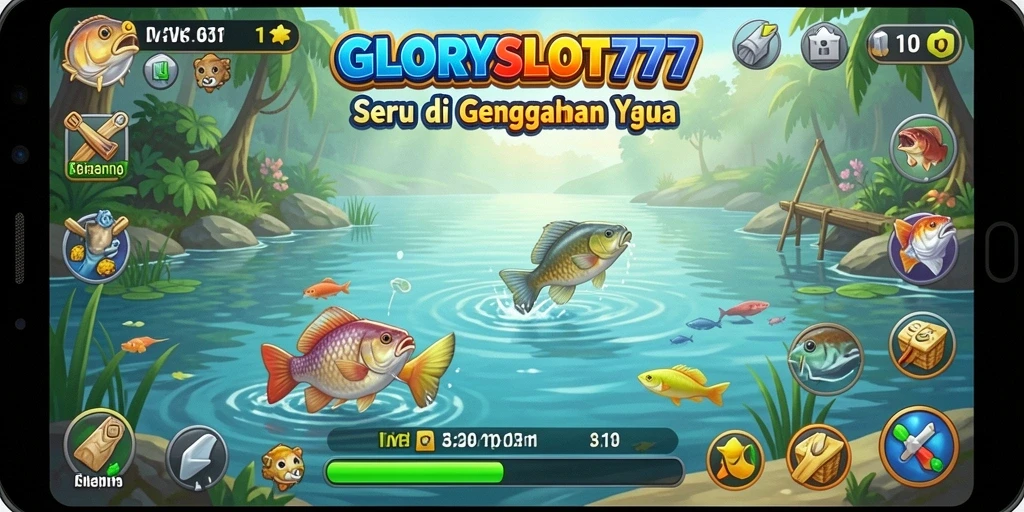 Tampilan menarik dari gameplay GLORYSLOT777 yang penuh aksi memancing.