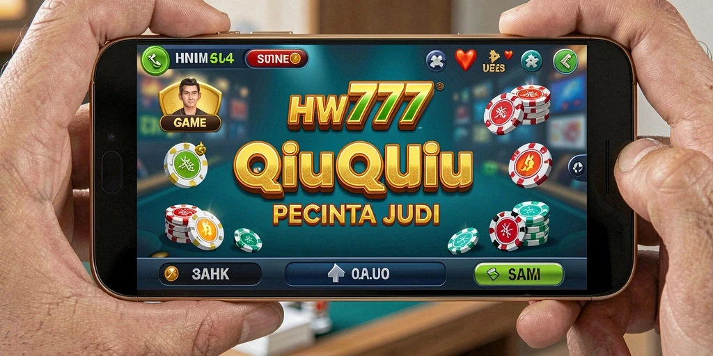 Screenshot HW777 menampilkan serunya permainan QiuQiu.