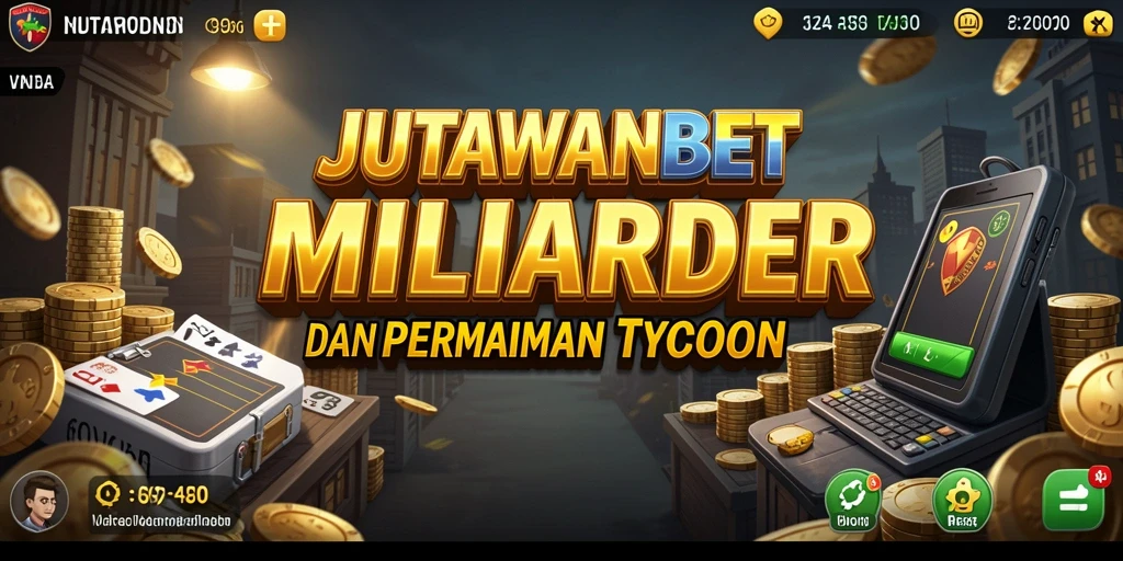Tampilan gameplay seru JUTAWANBET dengan elemen Tycoon yang menarik.