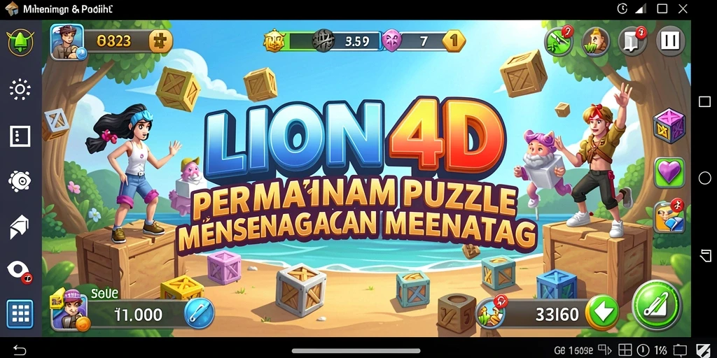 Screenshot LION4D menampilkan gameplay menantang dalam puzzle.