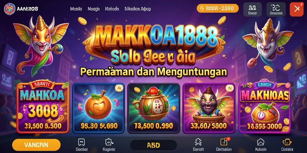 Tampilan gameplay Slot yang menarik dan penuh warna di MAHKOTA188.