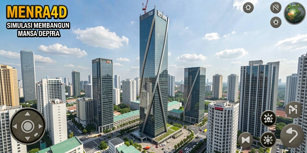 Tampilan menarik dari gameplay simulasi MENARA4D.