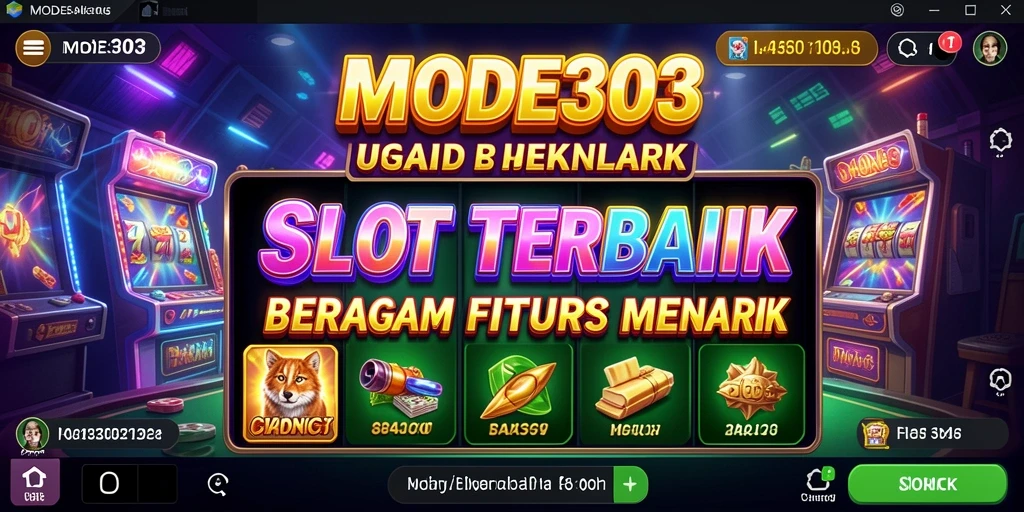 Tampilan gameplay <strong>MODE303</strong> menampilkan mesin Slot yang dinamis dan interaktif.