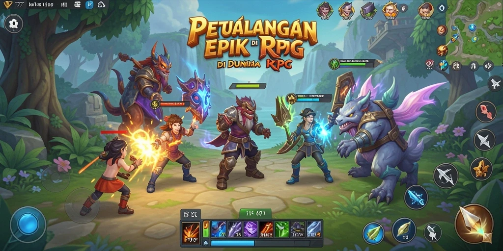 Gameplay seru MT777 dengan karakter RPG yang menawan.