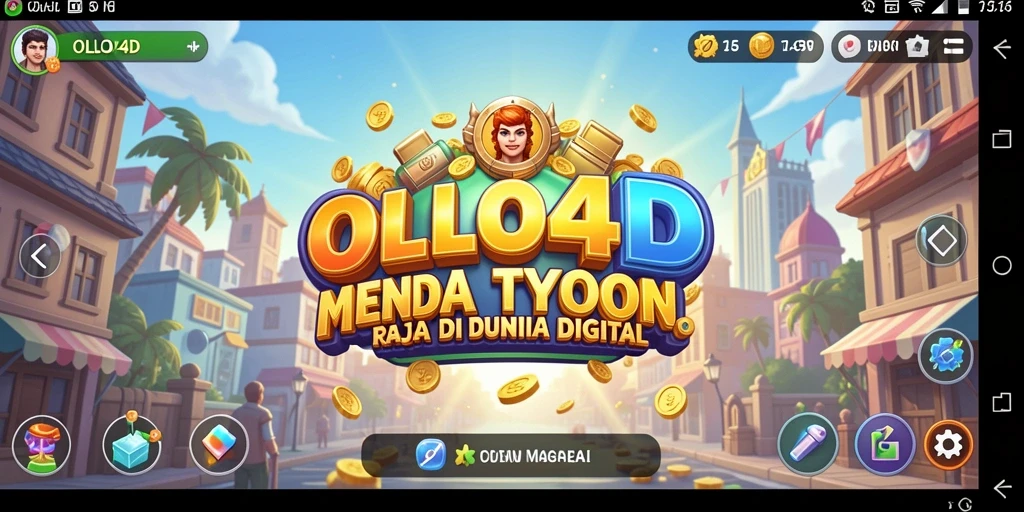 Tampilan dalam game OLLO4D dengan berbagai elemen Tycoon