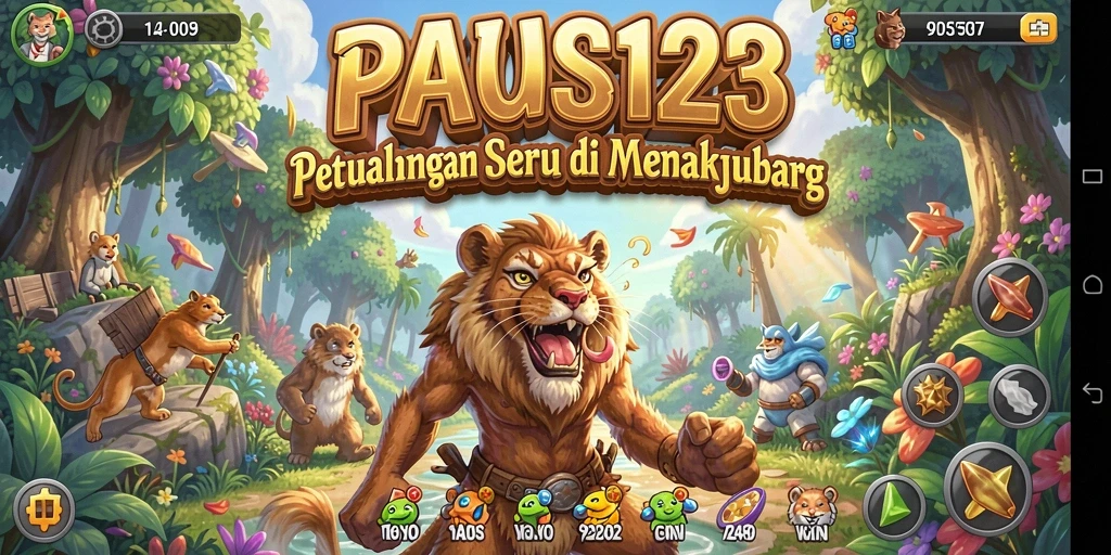 Screenshot utama PAUS123 yang menampilkan gameplay seru dalam petualangan.