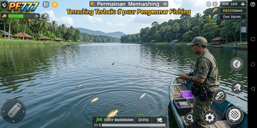 Tampilan gameplay PF777 menunjukkan momen menangkap ikan yang mendebarkan.