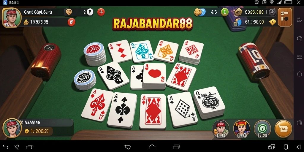 Tampilan gameplay menarik dengan suasana kompetisi Gaple.