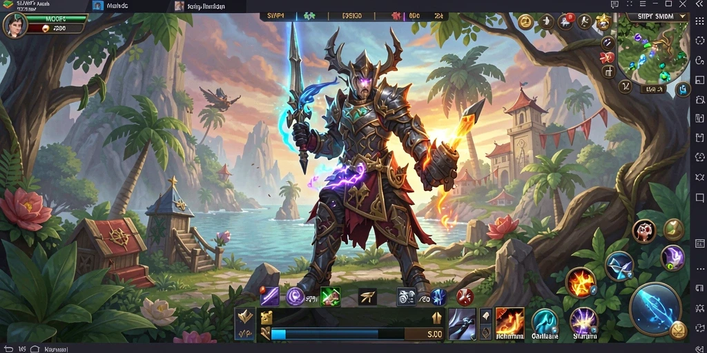 Tampilan gameplay menarik dalam dunia fantasi MMORPG.