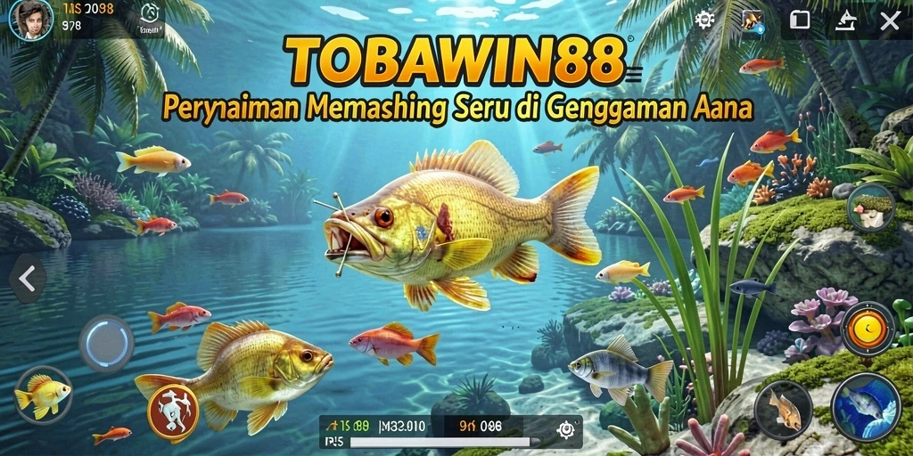 Screenshot gameplay TOBAWIN88 menampilkan pengalaman memancing yang menakjubkan.