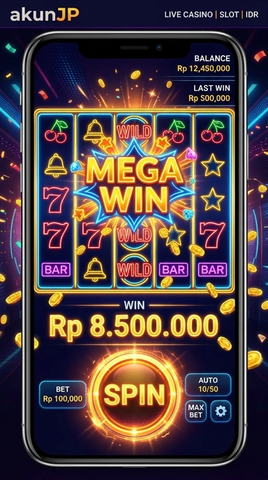 Tampilan utama akunjp dengan berbagai kategori aplikasi.
